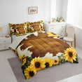thumbnail image 3 of Castle Fairy Teens Cow Print Twin Bedding Sets,Chic Floral Sunflower Bedding Comforter Set, 3 of 8