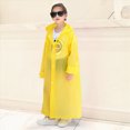 thumbnail image 2 of Hooded Transparent Raincoat Girl Boys Rain Coat Hooded Outdoors Clear Waterproof Kids Toddler Children's Rainwear Protective Covers,Yellow,ONESIZE, 2 of 5