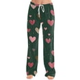 thumbnail image 5 of Valentines Pajamas Pant for Women Heart Funny Holiday Love Heart Pj Pants Wide Leg Elastic Waist Comfy Relaxed Fit Pants, 5 of 5