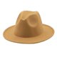 thumbnail image 2 of Sombrero Fedora Unisex, Gorro Panamá de Fieltro Transpirable de Invierno Otoño Térmico Clásico Engrosado para Accesorio de Vestuario Escenario de Boda Rojo Colco Sombrero de fieltro, 2 of 8