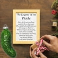 thumbnail image 3 of 4E's Novelty Blown Glass Pickle Ornament - Christmas Pickle Decoration, 4’’ Pickle Ornaments for Christmas Tree & Pickle Ornament in Metallic Green, 3 of 6