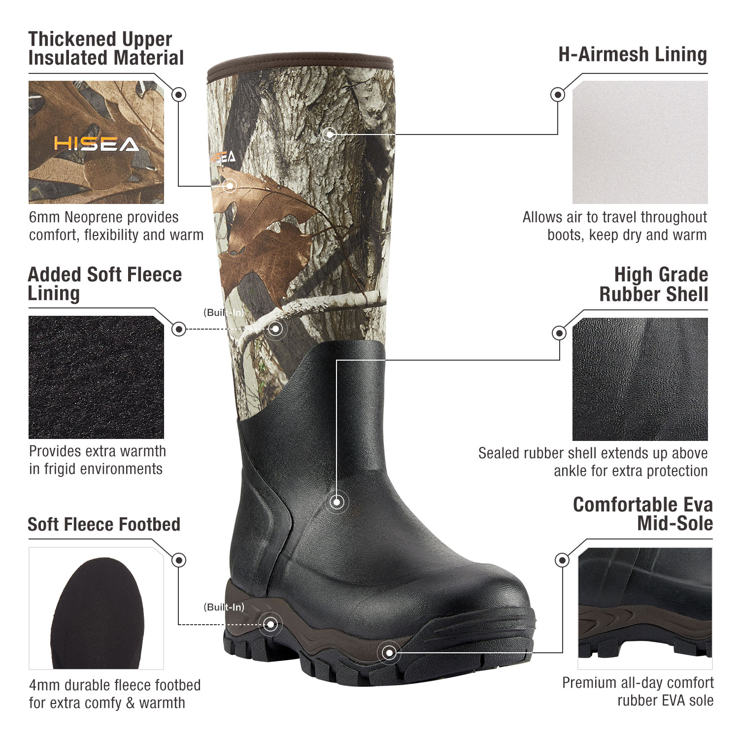 HISEA Men's Winter Hunting Boots Arctic 