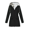 thumbnail image 1 of WRKEKC Women's Lightweight Waterproof Rain Jacket Hooded Windproof Outdoor Coat with Pockets Solid Color, 1 of 5