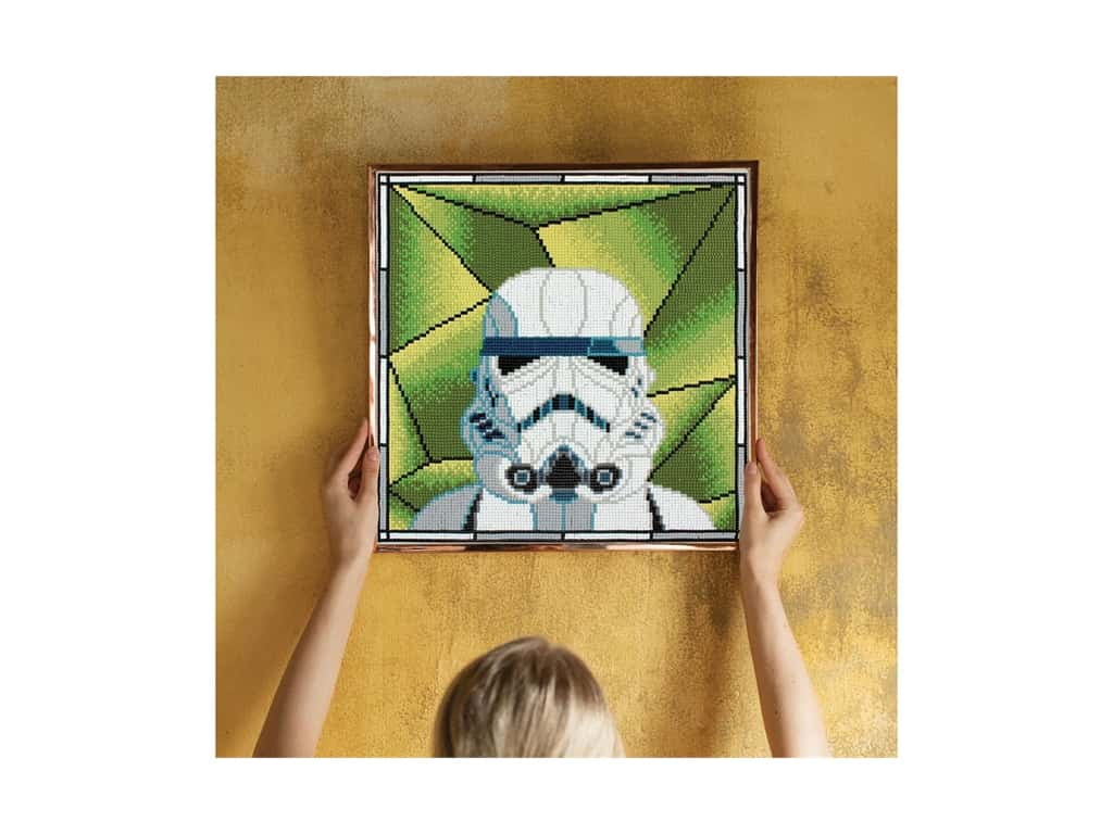 Camelot Dots Diamond Painting Kit Intermediate Star Wars Stormtrooper  Stained Glass
