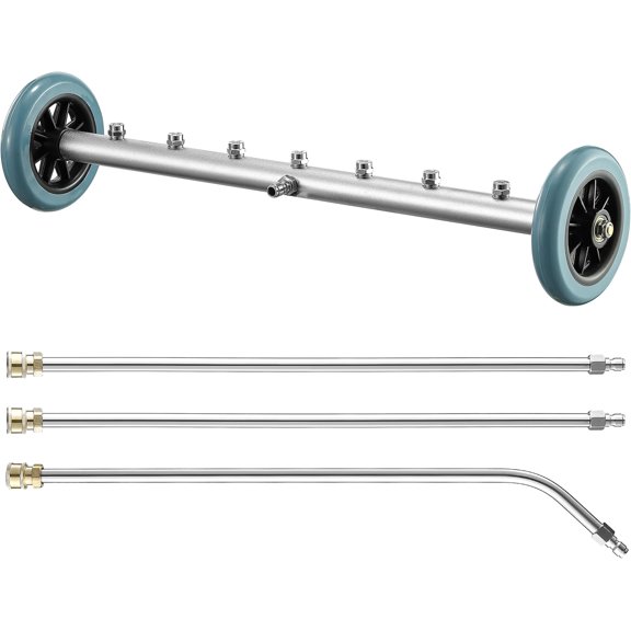 Pressure Washer Undercarriage Cleaner, 24 Inch Undercarriage Car Washer, Under Car Pressure Washer Attachment with 3 Pcs Extension Wand, 4000 PSI