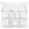 thumbnail image 4 of DNG Creations 1 Piece Three Line Ruffle Duvet Cover With Zipper Closure & Corner Ties - 800 Threads Count, 100% Egyptian Cotton ( Solid White - California King ), 4 of 4
