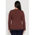 thumbnail image 5 of Womens Plus Size Basic Long Sleeve Crew Neck T-Shirt, 5 of 5