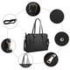 thumbnail image 2 of Bolso de mano para mujer, estilo shopper, grande, color negro, para portátil, elegante, de piel, para oficina, trabajo y escuela, 2 of 6