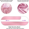 thumbnail image 3 of LAICAIW Reversible Silk Bonnet for Sleeping Double Layer Satin Bonnet Hair Bonnet Adjustable Tie Bonnets Silky Satin Bonnet Night Sleeping Hair Wrap for Women Black Pink, 3 of 7
