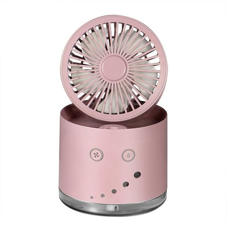 

Protable Desk Fan Speed Adjustable Misting for Home Office Car Outdoor Travel Tiny Table Fan Battery Operated Cooling Fan Strong Wind Mini Personal Fan with Light 150°Rotation Upgraded
