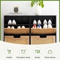 thumbnail image 7 of Homhougo Natural Rattan Shoe Cabinet with 4 Flip Drawers, Freestanding Hidden Shoe Storage with Metal Legs for Entryway and Hallway, Adjustable Shelves for Heels, Boots, and Sneakers, 7 of 7