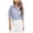 Blue, variant on Women's Button Down Shirt Classic Long Sleeve Collared Tops Work Office Blouse (Blue, L)