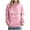 #0033-Pink, variant on Ounisa Women's Pullover Sweatshirt Drawstring The Season Rugby Printed Hoodie Long Sleeve Tops with Pocket