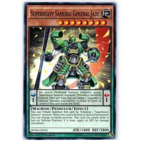 Yu Gi Oh Superheavy Samurai General Jade Bosh En010 Breakers Of Shadow 1st Edition Common Walmart Canada