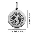 thumbnail image 2 of Stainless Steel World's Best Dad Round Medallion Keychain Circle Ring, 2 of 2