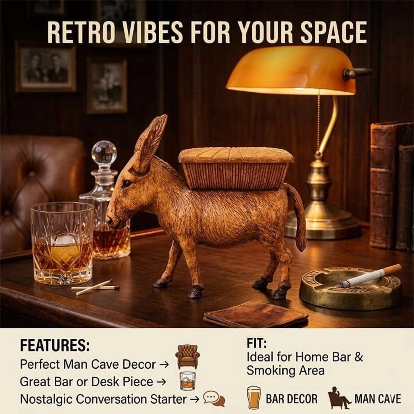 donkey cigarette HOARBOEG Vintage Donkey Cigarette Dispenser, Novelty Push Button Cigarette  Case, Quirky Home Bar Decor, Unique Gift for Men, Man Cave Collectible
