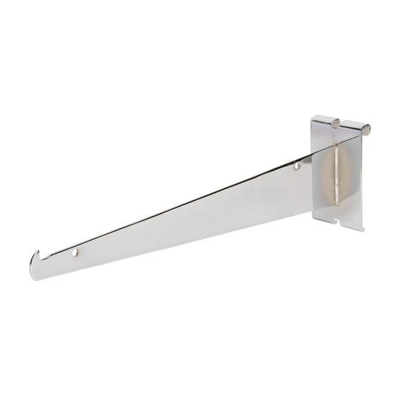 Econoco Shelf Support Bracket for grid panels, 12", Chrome - Pack of 48