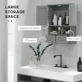 thumbnail image 4 of kleankin Medicine Cabinet Over Toilet Storage Cabinet with Drawers, Grey, 4 of 9