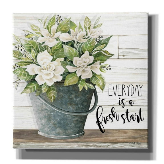 Epic Graffiti 'Everyday is a Fresh Start' by Cindy Jacobs, Canvas Wall Art, 26"x26"
