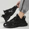 thumbnail image 3 of Plus-size Men's Shoes: Thick-soled Golden Sneakers Student Anti-slip Running Shoes, Soft-soled Trendy Shoes with Mesh Breathable Design, Height-increasing Casual Shoes,, 3 of 9