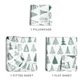 thumbnail image 4 of CGK Linens 3-Piece Christmas Holiday Sheet Set - Twin Size Xmas Winter Bedding With Vibrant Festive Patterns, Christmas Trees Green, 4 of 6