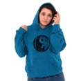 thumbnail image 3 of Floral Yin Yang Symbolic Spiritual Hoodie Sweatshirt Women Brisco Brands S, 3 of 6