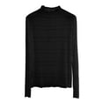 thumbnail image 4 of EDFBUYKRS Long Sleeve Tops for Women T Shirts V Neck Comfy Stretchy Basic Layer Top Tees Solid Color One Size, 4 of 4