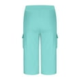 thumbnail image 6 of fnnxnal 2025 Trendy Mint Green Stretch Capris Pants for Summer with Pockets Womens Casual Comfort Fit Ladies Capri Pants S, 6 of 7