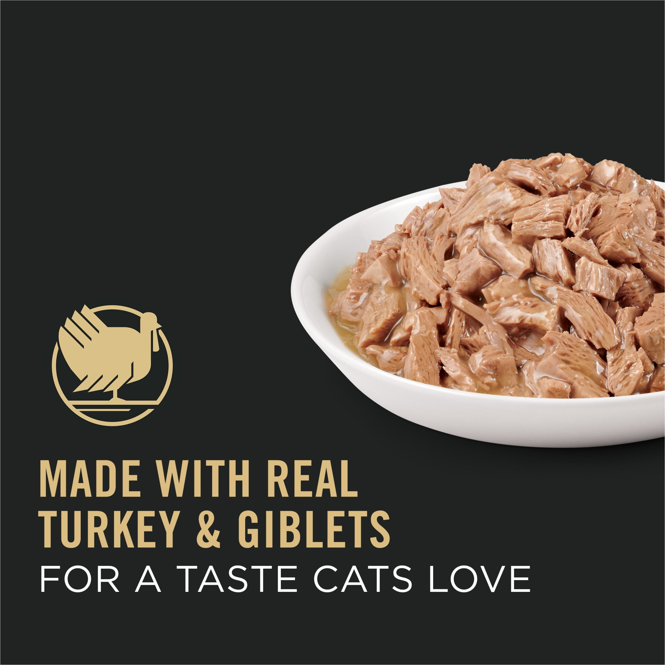 Purina Pro Plan Complete Essentials, Turkey Giblets, Wet Cat Food, 5.5 oz Cans, 24 Pack