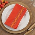 thumbnail image 2 of Fennco Styles Dobby Border Woven Cotton Table Cloth Napkins 18" W x 18" L, Set of 4 - Tomato Dinner Napkins for Home, Dining Table Décor, Family Gathering, Banquets and Special, 2 of 5