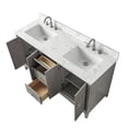 thumbnail image 6 of Vanity Art 60" Bathroom Vanity with Sinks and Engineered Marble Top, Freestanding Storage Cabinet with 2 Drawers, 2 Shelves and 1 Flip Down Tray, 6 of 10