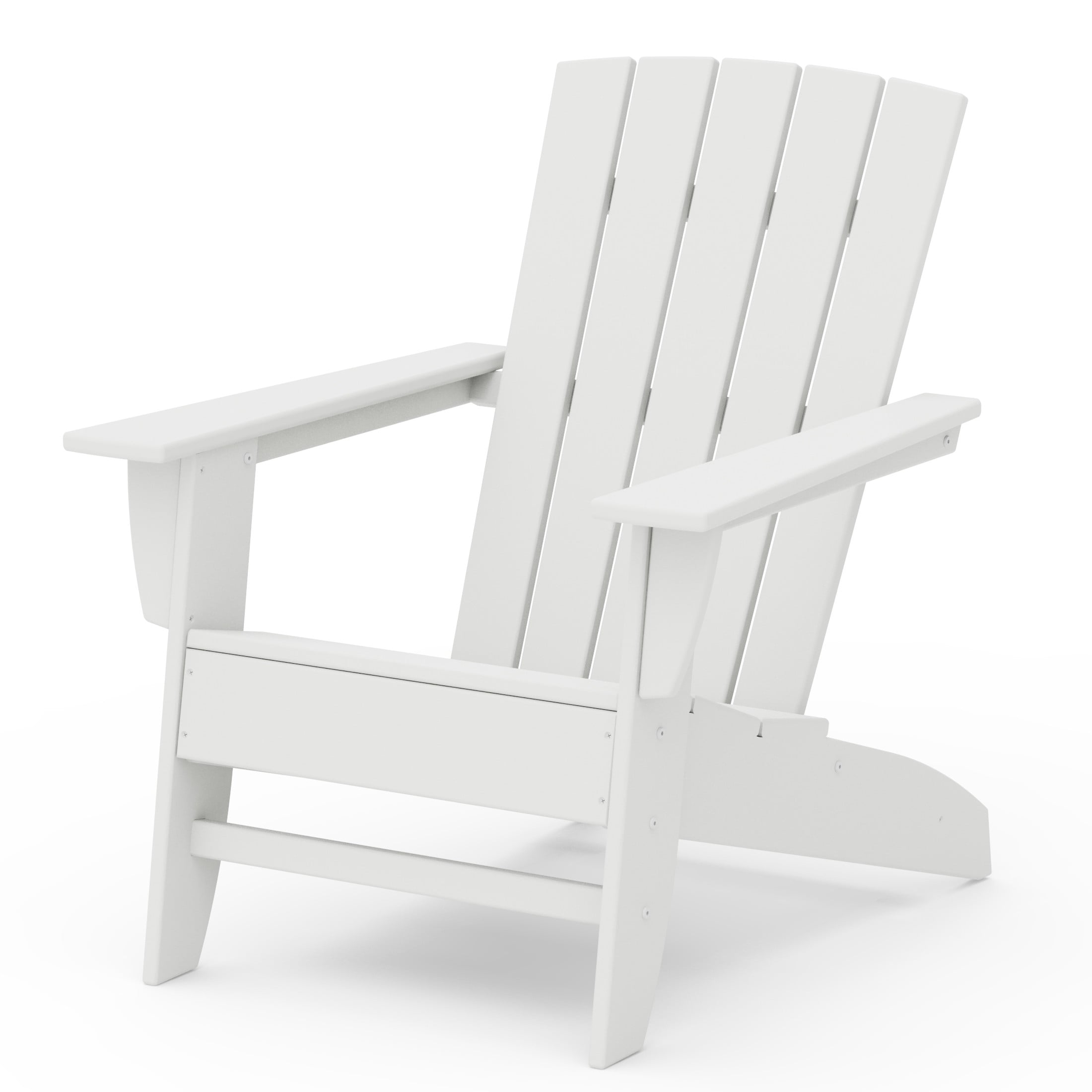 Better Homes & Gardens by POLYWOOD Southlake Outdoor Modern Adirondack Chair, All-Weather HDPE, Patio Seat, White