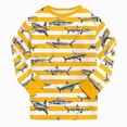 thumbnail image 6 of TOWED22 Toddler Baby Boy Fall Winter Clothes 2pcs Long Sleeve T-Shirt Pocket Joggers Pants Cotton Graphic Outfits Casual Clothing(Yellow,2-3 Y), 6 of 9