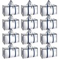 thumbnail image 1 of Bolsas de mudanza HealSmart, paquete grande de 12, con cremalleras y asas, 1 of 7