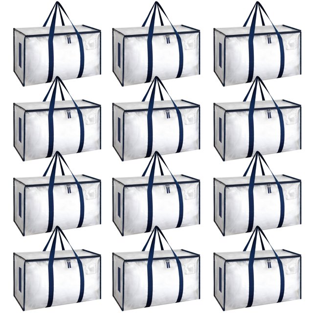 Bolsas de mudanza HealSmart, paquete grande de 12, con cremalleras y asas