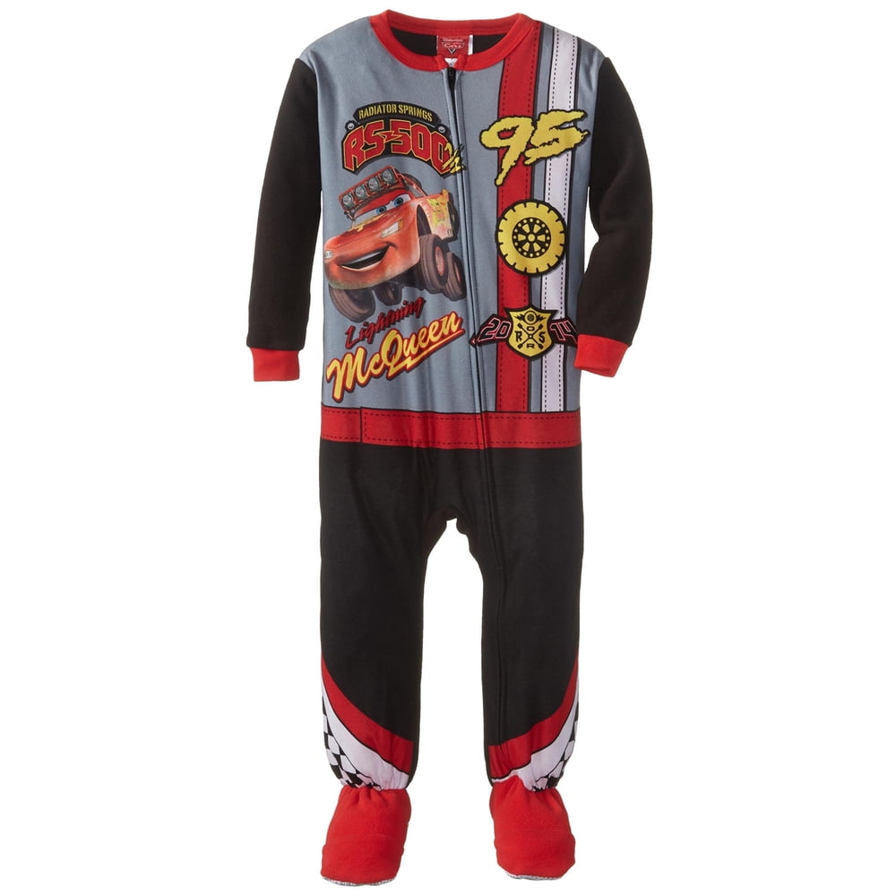Disney Cars Little Boys' Toddler Footed Blanket Sleeper, Black, Size
