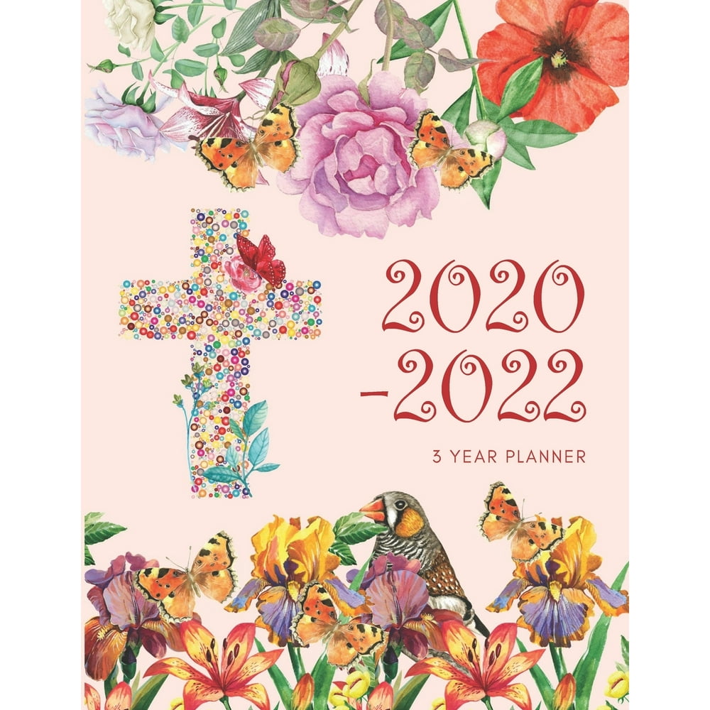 2020-2022 3 Year Planner Christian Monthly Calendar Goals Agenda