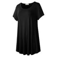 thumbnail image 6 of VEPKUL Plus Size Blouse for Women Short Sleeve Casual Shirt Tunic Tops Down Neck T-Shirt Loose Shirt Black 2X, 6 of 9