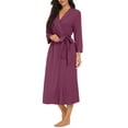 thumbnail image 4 of MINTREUS Women Kimono Robes Long Knit Bathrobe Lightweight Soft Knit Sleepwear Ladies Loungewear Spa Bathrobe, 4 of 7