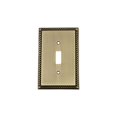 thumbnail image 2 of Nostalgic Warehouse 719746 Rope Switch Plate with Single Toggle, Antique Brass, 2 of 3