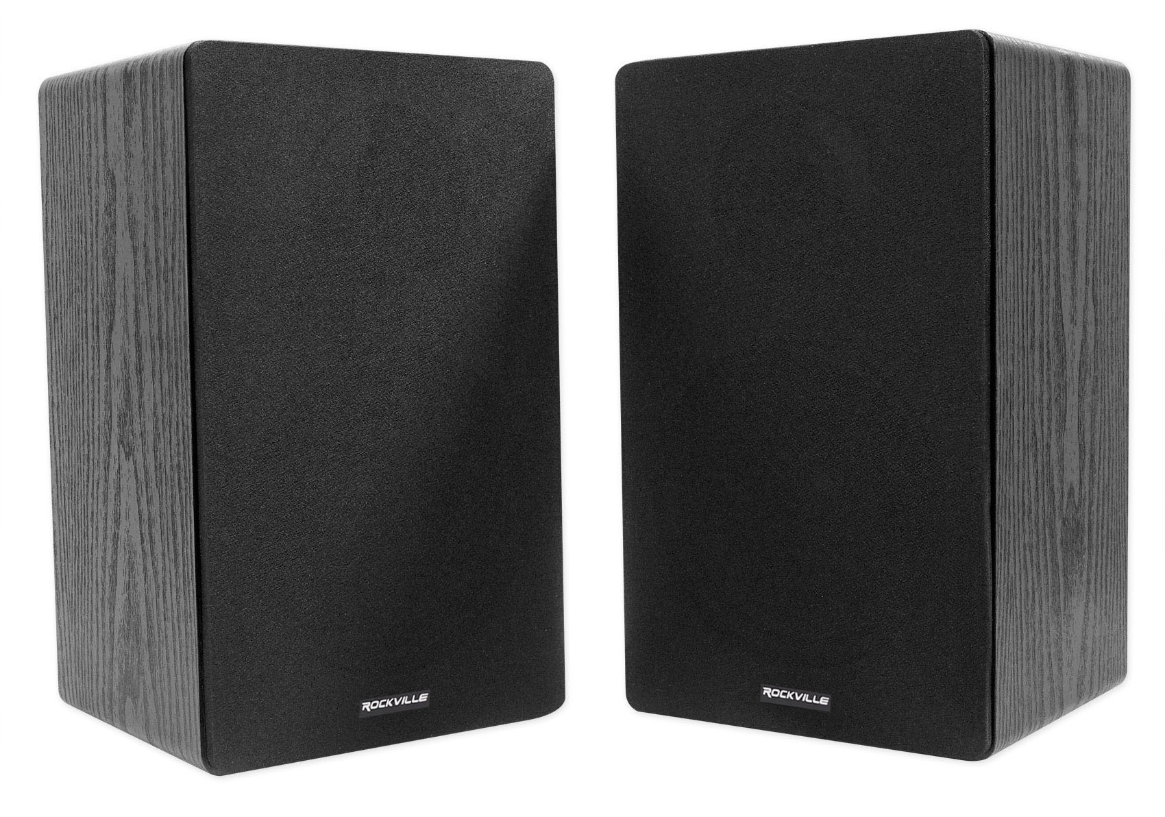 Pair Rockville RockShelf 68B 400w Black 6.5" Home Theater Bookshelf Speakers/8 Ohm