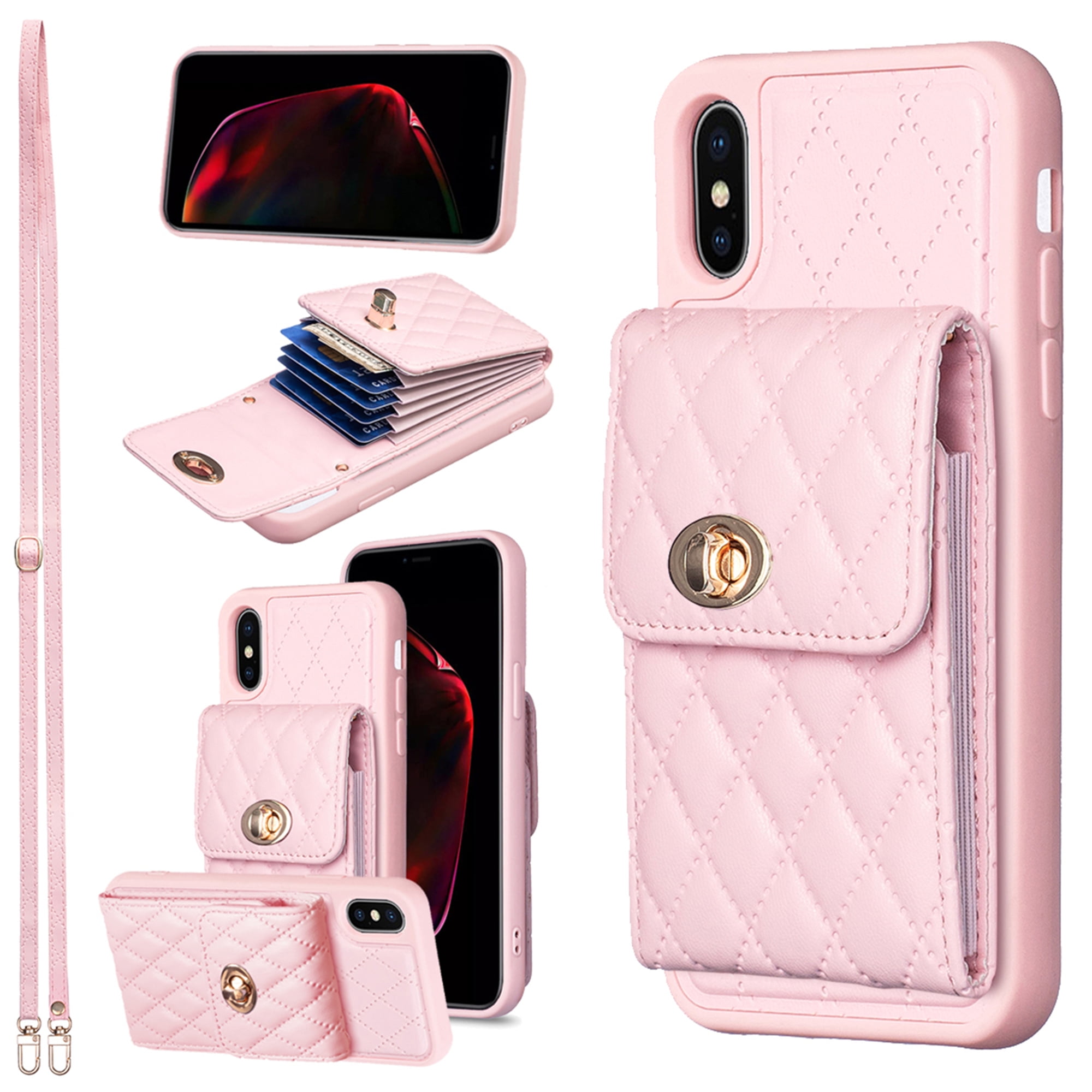 Decase Back Wallet Cover for iPhone XR,Crossbody Leather with Card