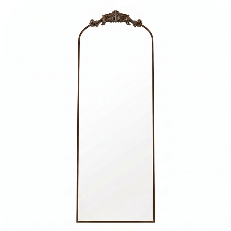 Easy4Home 21"x66" Vintage Arched Full Length Mirror Decorative Floor Mirror for Dressing,Antique Bronze