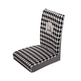 thumbnail image 1 of Funda para silla de comedor, funda protectora para silla, lavable, elástica, suave, para asiento y Blanco negro, 1 of 9