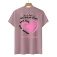 thumbnail image 3 of Women's Cancer Awareness Tees in October Letter Short Sleeve T-Shirt Pink Ribbon Survivor Gift Loose Fit Casual Tops, 3 of 4