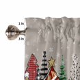 thumbnail image 5 of Merry Christmas Tree Kitchen Curtains and Valances Set, Graffiti Winter Snowflake Xmas Gray Rod Pocket Window Valance Window Curtain Panels for Living Room Bedroom Laundry, 27.5x24in, 3 Pieces, 5 of 7