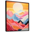 thumbnail image 2 of Designart "Realm Of Sunrise Among The Mountains II" Landscape Mountains Floater Framed Canvas Wall Art, 2 of 5