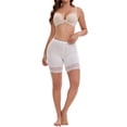 thumbnail image 2 of INSPIRE CHIC Women's Tummy Control Wide Lace Trim Panties High Waist Slim Fit Elastic Pius Size Under Dress L White, 2 of 5