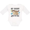 thumbnail image 3 of Inktastic My Daddy Loves Me with Sloth and Hearts Boys or Girls Long Sleeve Baby Bodysuit, 3 of 5