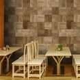 thumbnail image 3 of Imitation Leather Tile Sticker Vintage Imitation Wood Grain Floor Sticker Home Decoration DIY Wall Sticker Waterproof 10*10cm*20pcs, 3 of 5